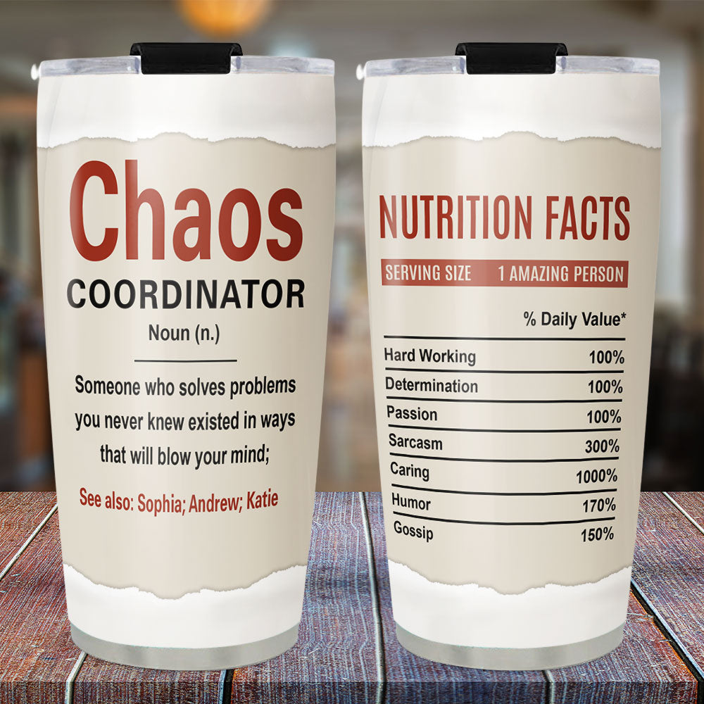 Chaos Coordinator - Personalized Custom Tumbler
