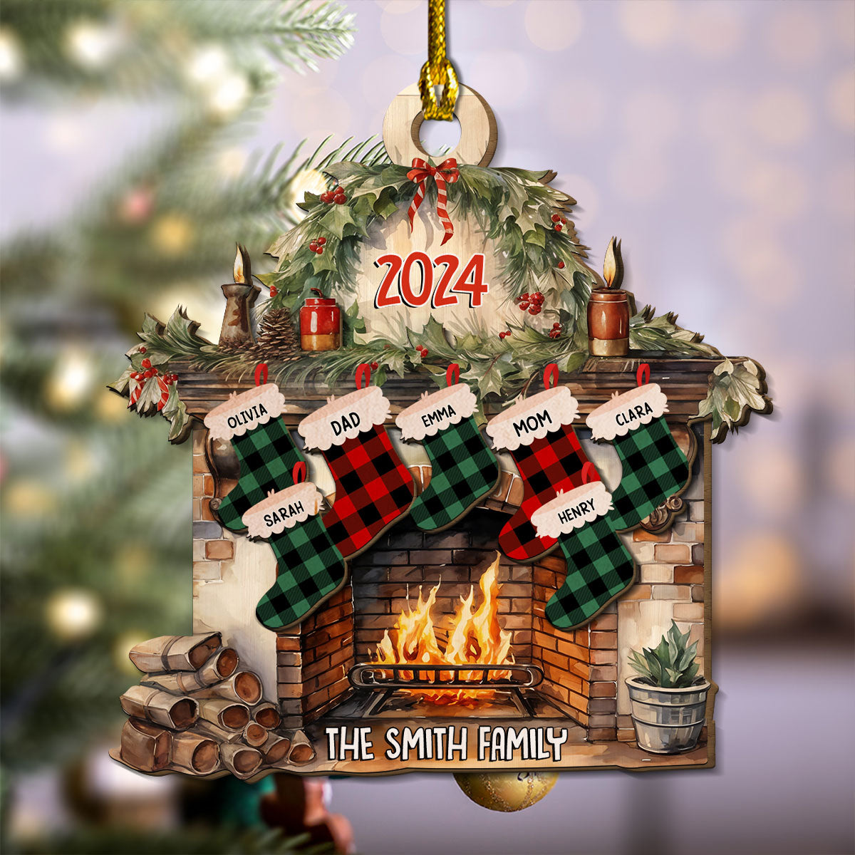 Family Heater - Personalized Custom 2-Layered Wood Ornament