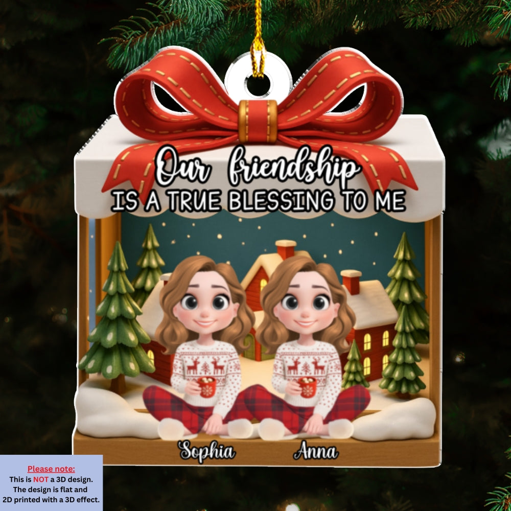 Best Friends Christmas Gift - Personalized Custom Acrylic Ornament