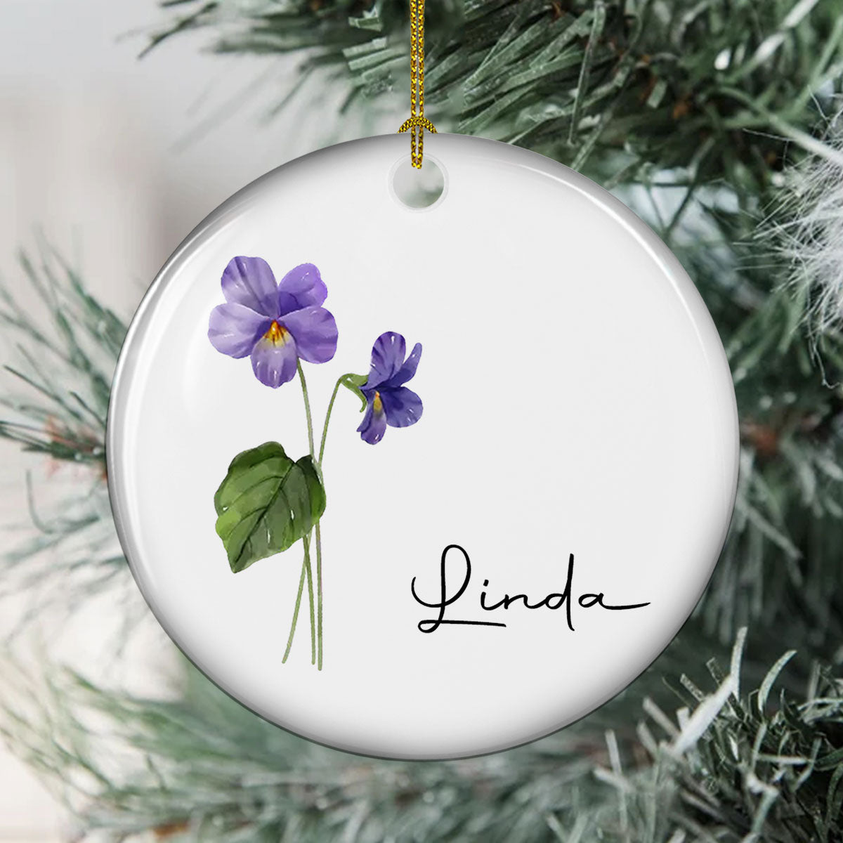 Friends Are Flowers That Never Fade - Personalized Custom Ceramic Ornament