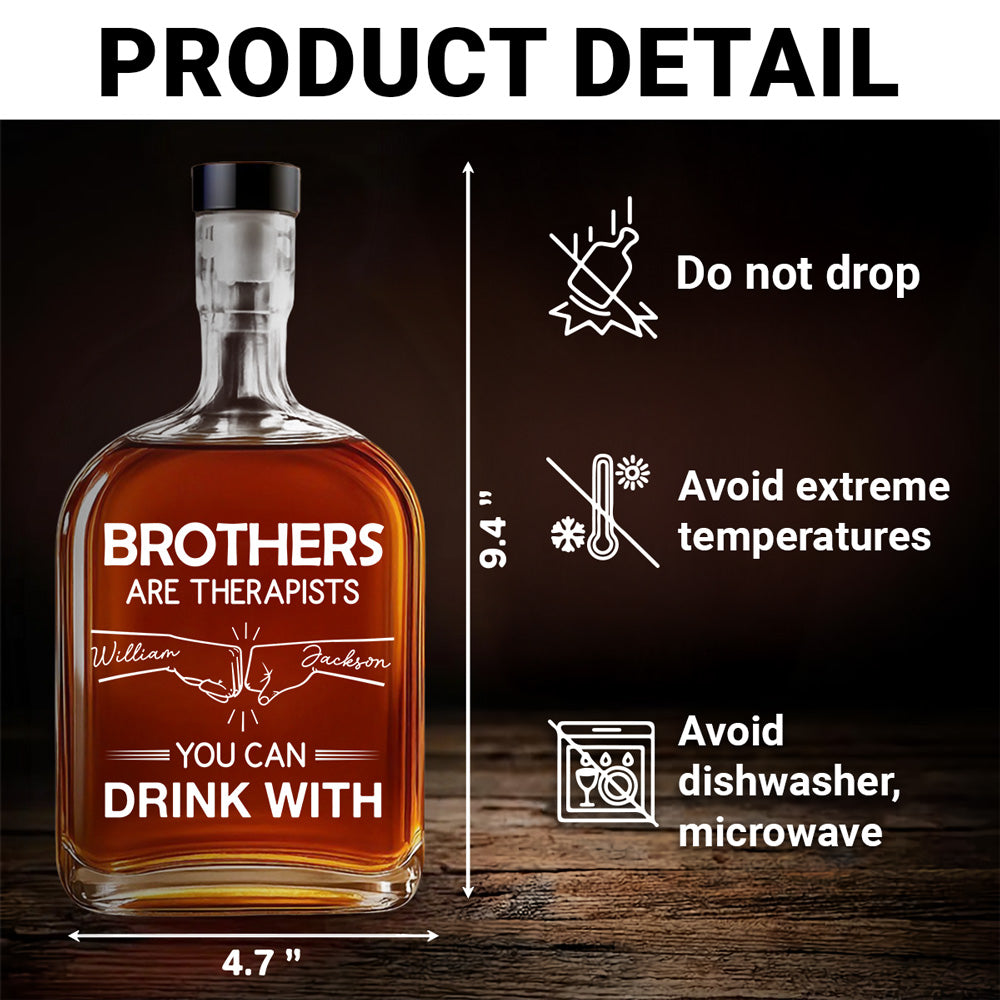 My Brother Knows My Cure - Personalized Custom Spirits Decanter