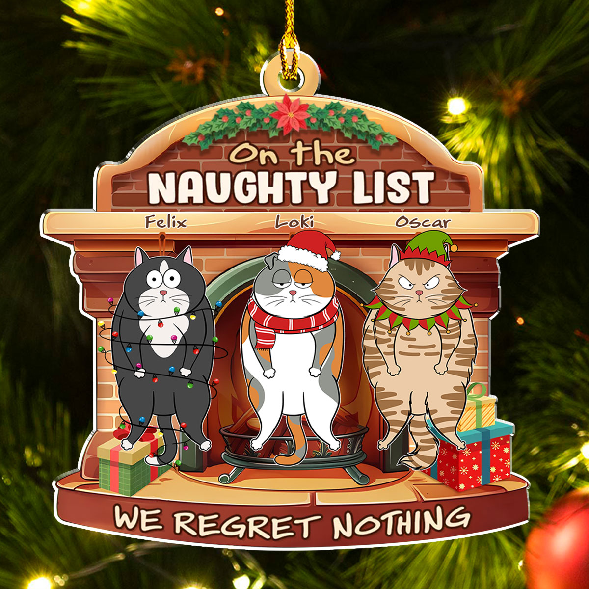 Naughty List - Personalized Custom Acrylic Ornament