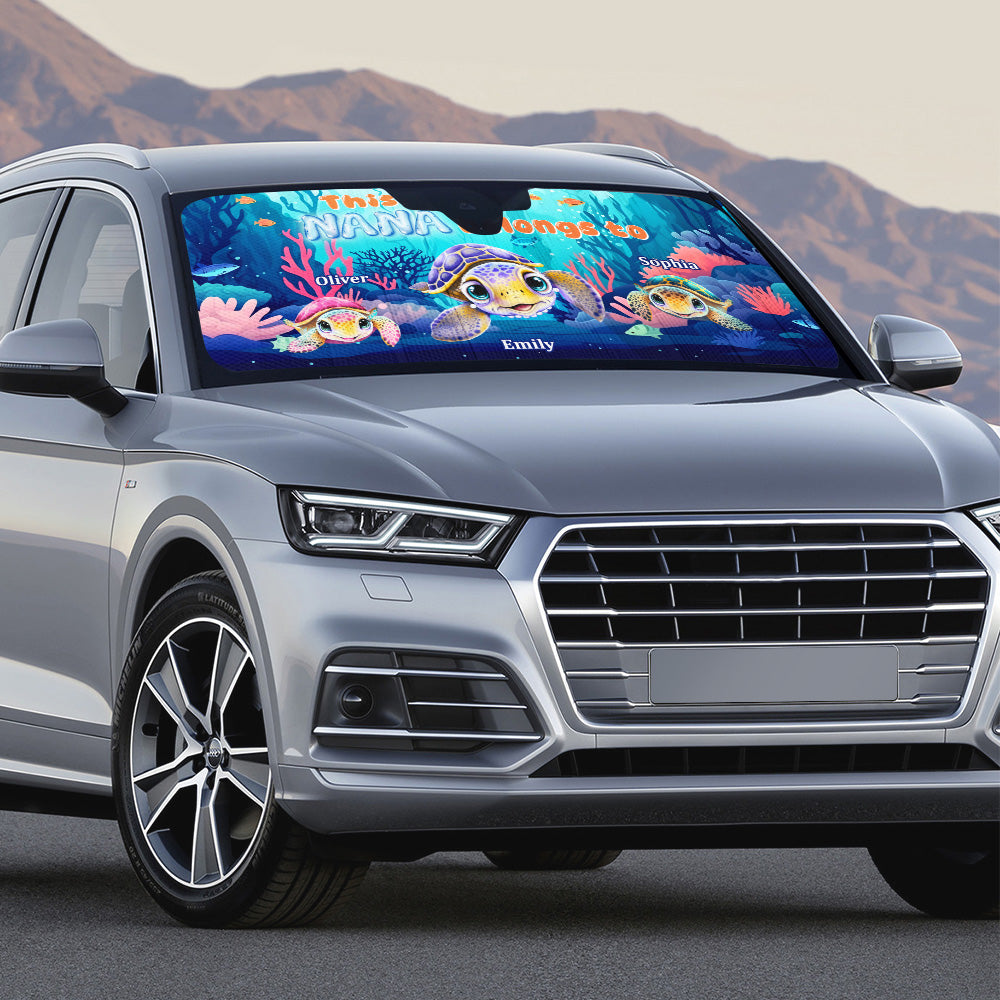 Grandma Turtle - Personalized Custom Car Sunshade