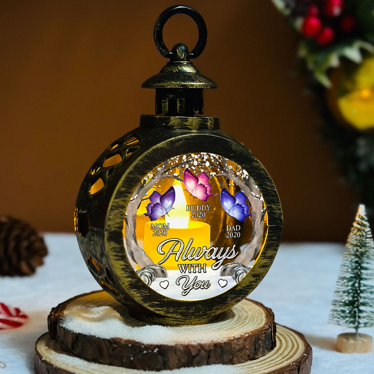 Beside You Forever - Personalized Custom Christmas Lantern