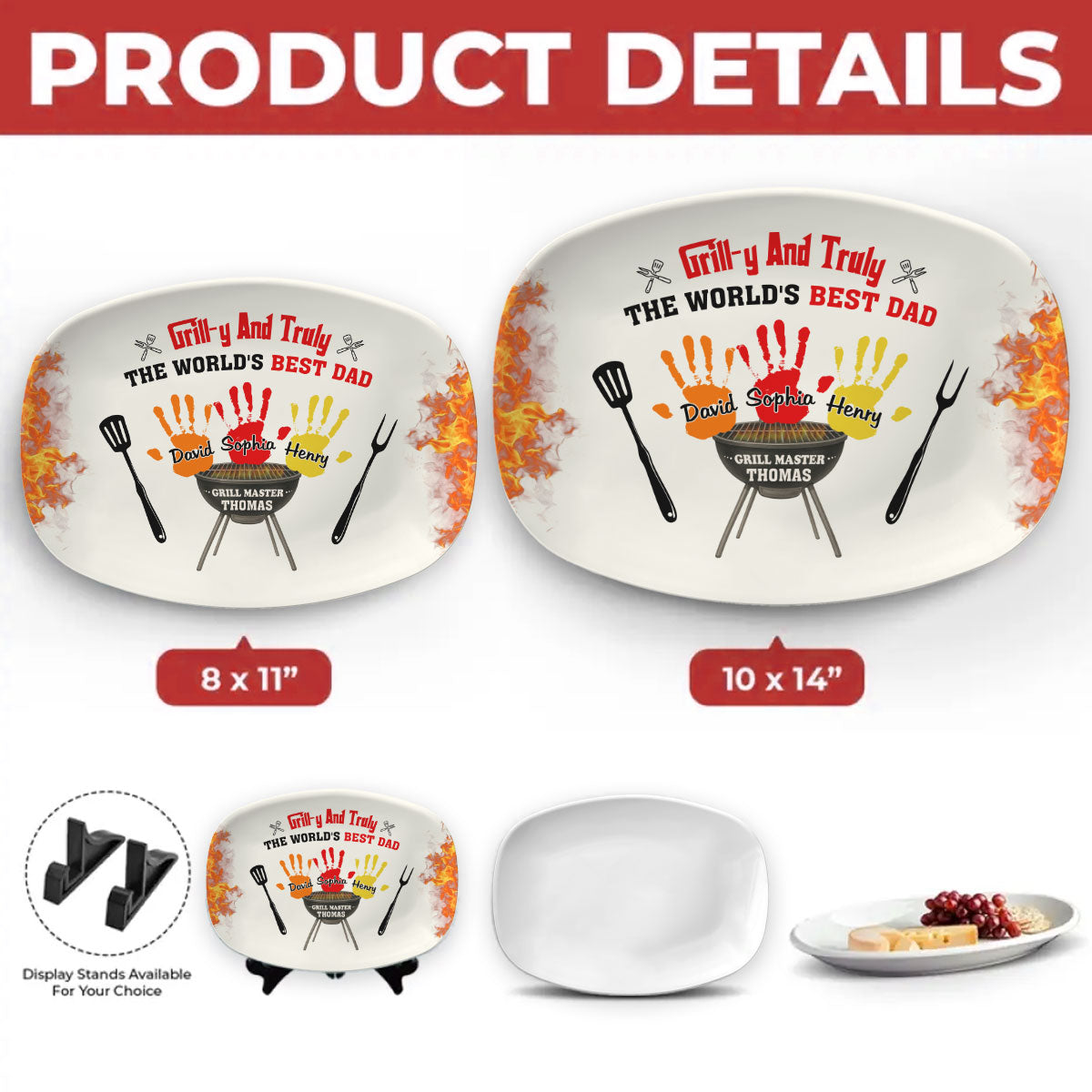 Grilly Love Dad - Personalized Custom Platter