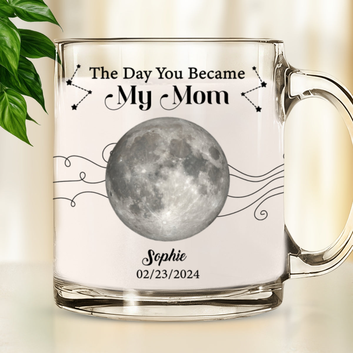 The Days You Became Our Mom - Personalized Custom Glass Mug