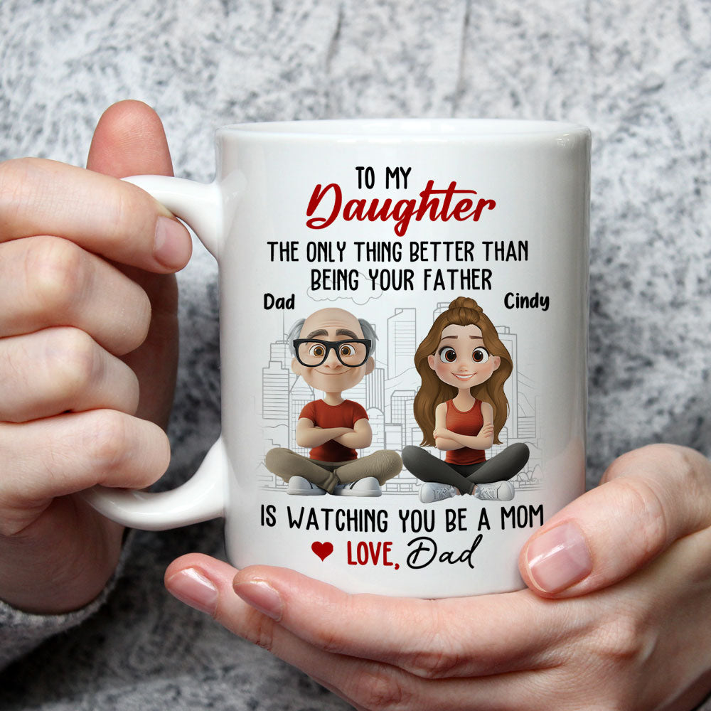 Watching You Become A Mom - Personalized Custom Coffee Mug