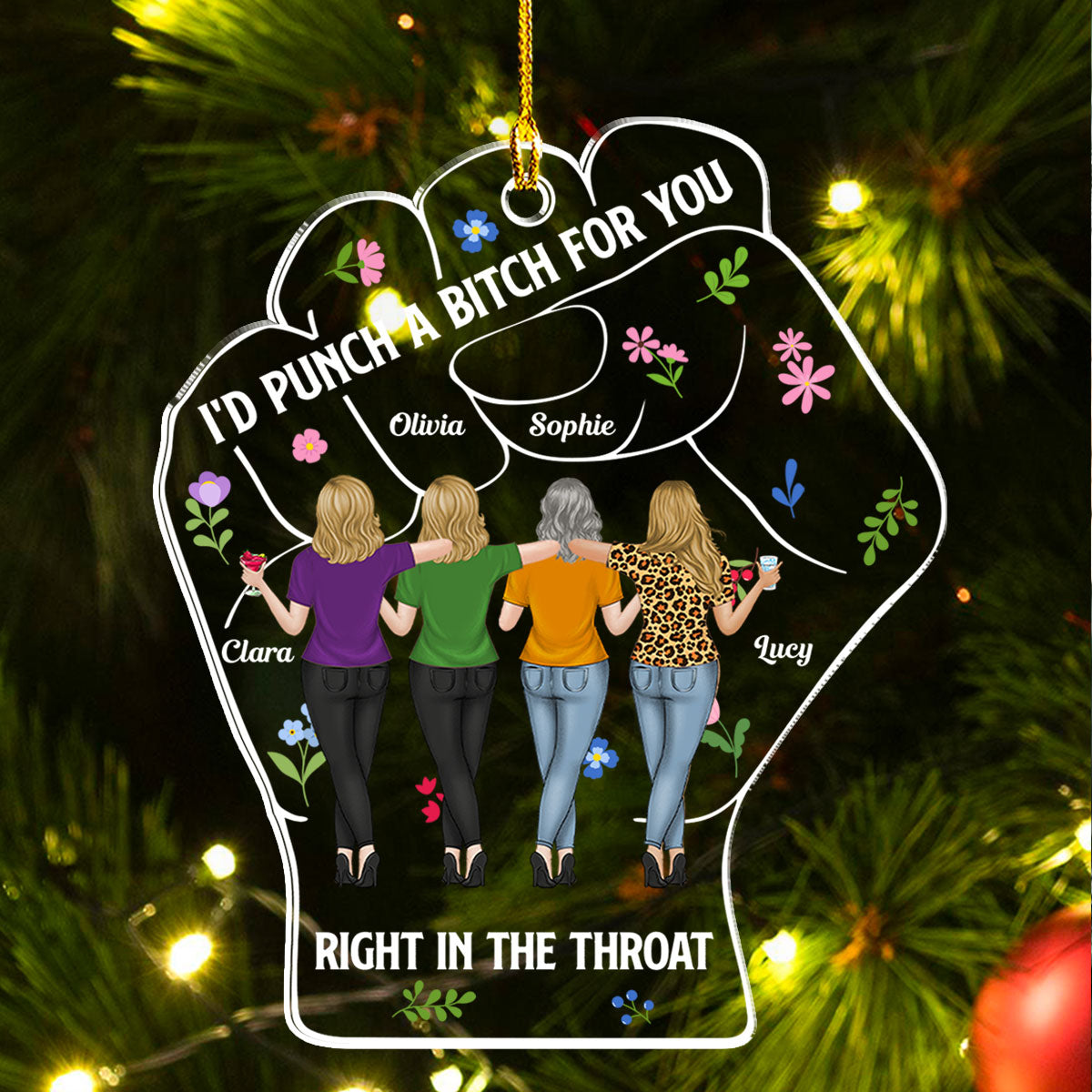 Punch For Friendship - Personalized Custom Acrylic Ornament