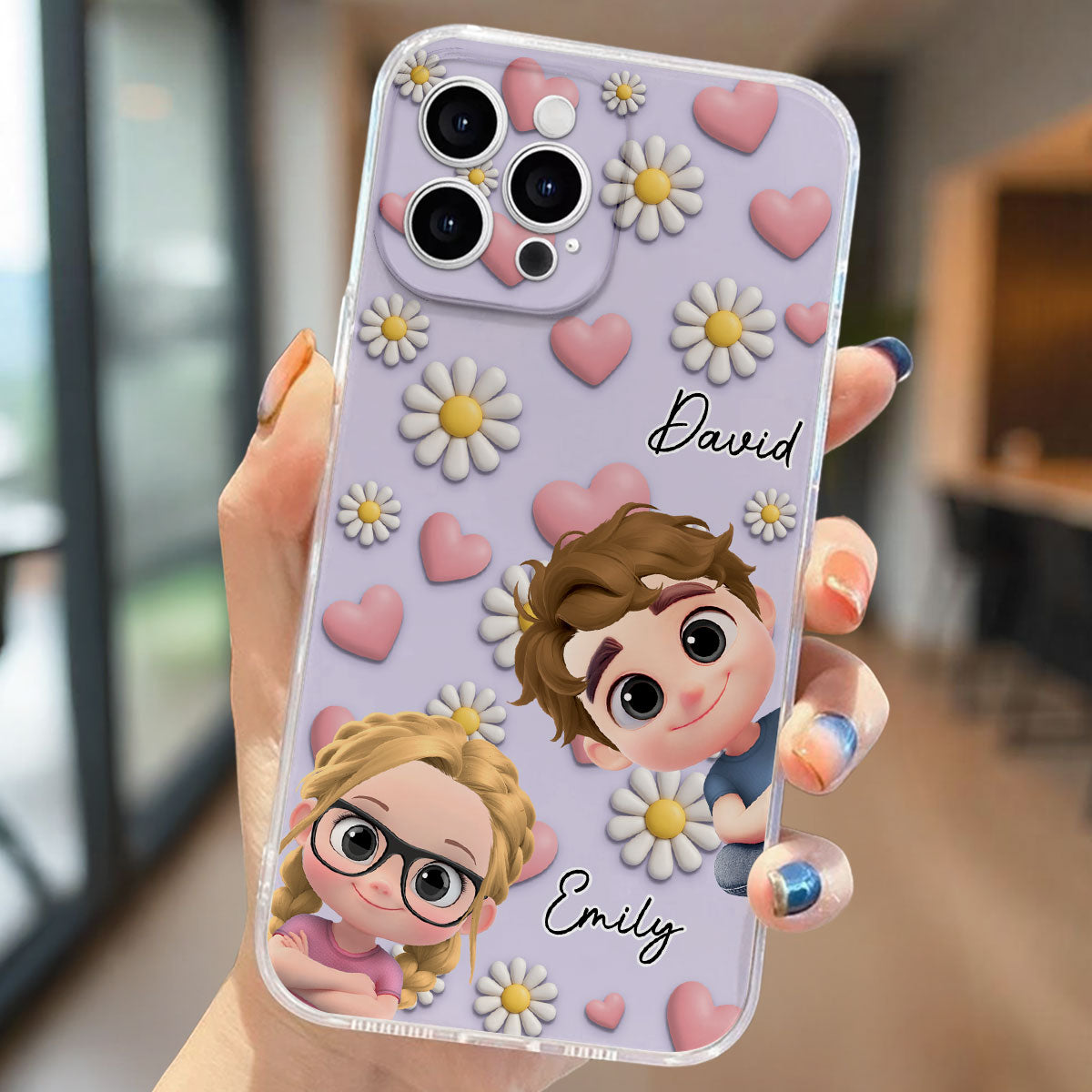 Grandkids Over Everything - Personalized Custom 3D Effect Phone Case