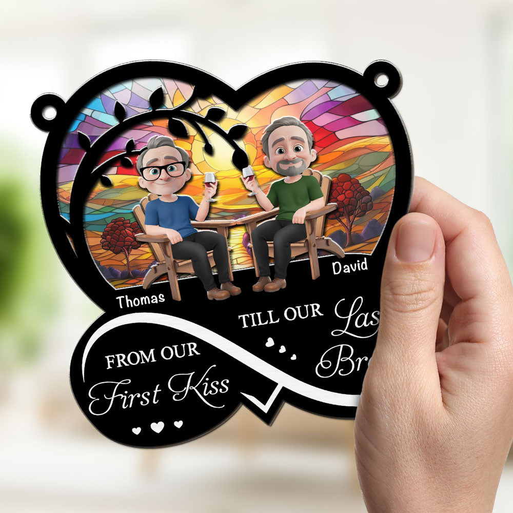 From Our First Kiss Ver 2 - Personalized Custom Suncatcher