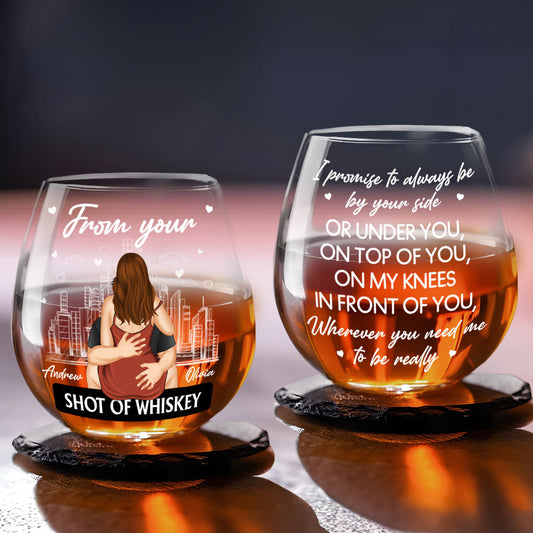 Promise To Always Be By Your Side - Personalized Custom Wine Glass