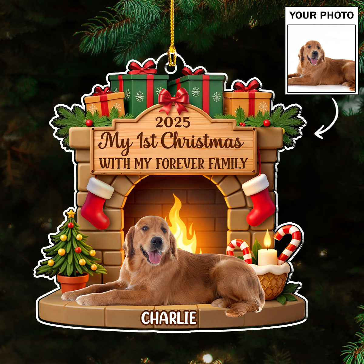 My Forever Home Photo - Personalized Custom Acrylic Ornament