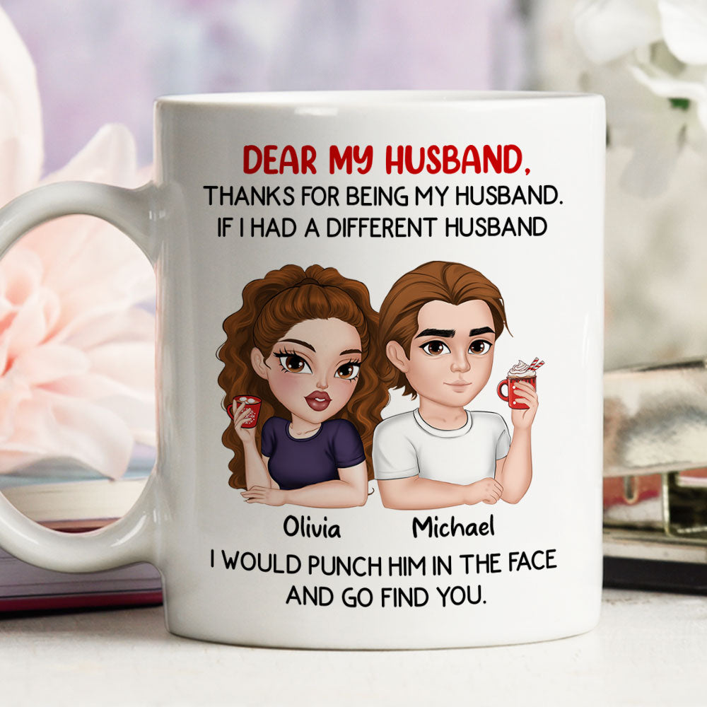 Thanks For Being My Husband - Personalized Custom Coffee Mug