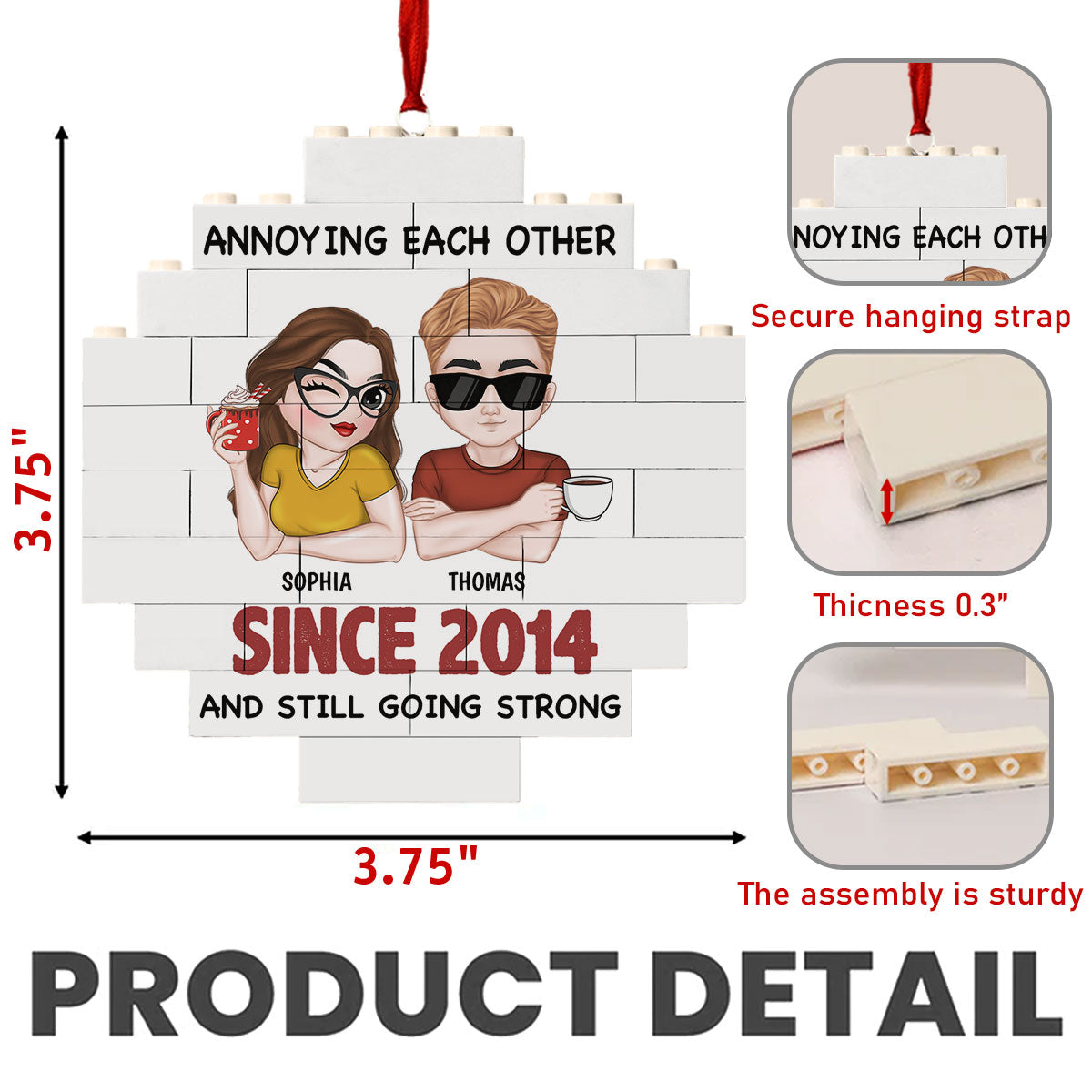 Only You - Personalized Custom Puzzle Ornament