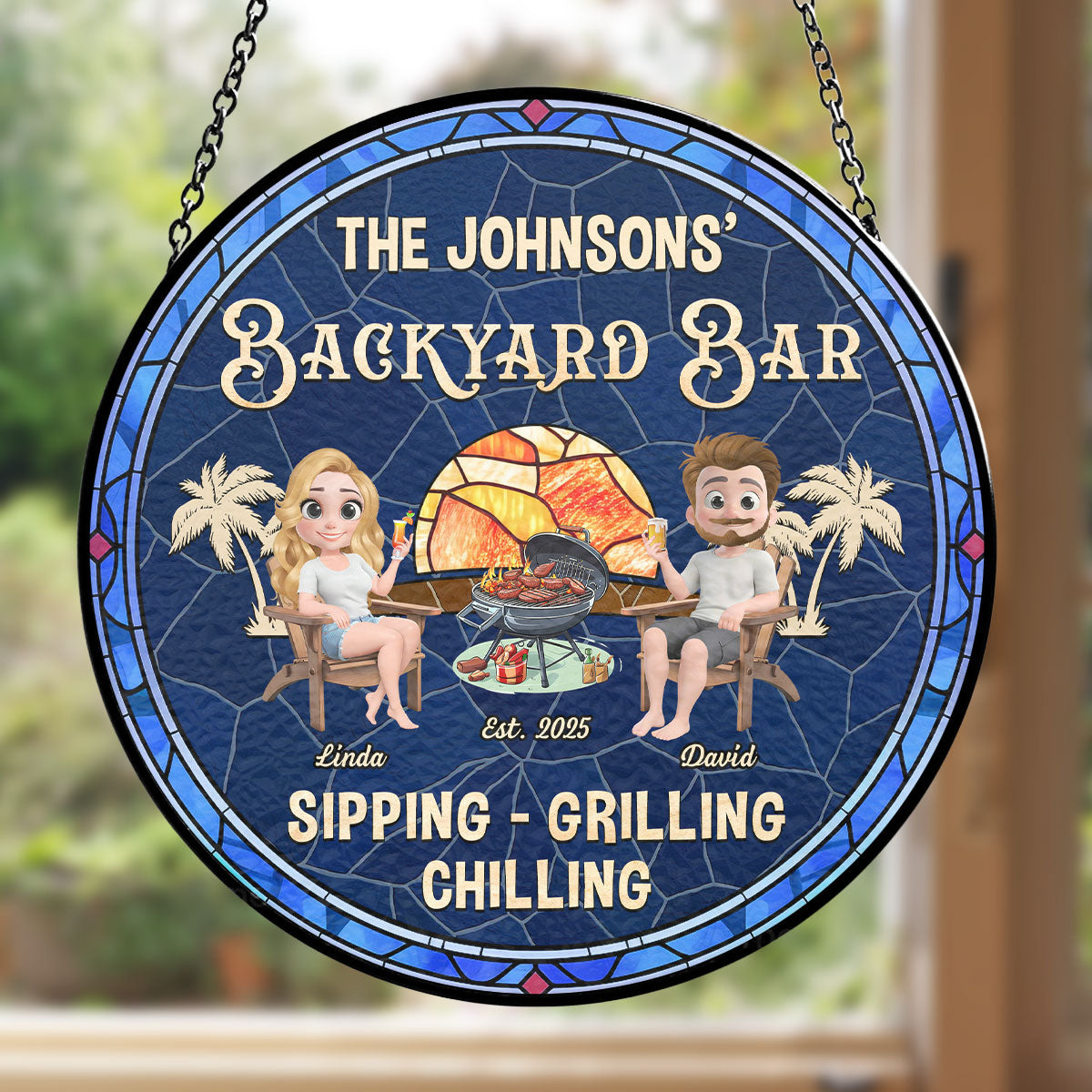 We At Pool And Patio - Personalized Custom Window Hanging Suncatcher