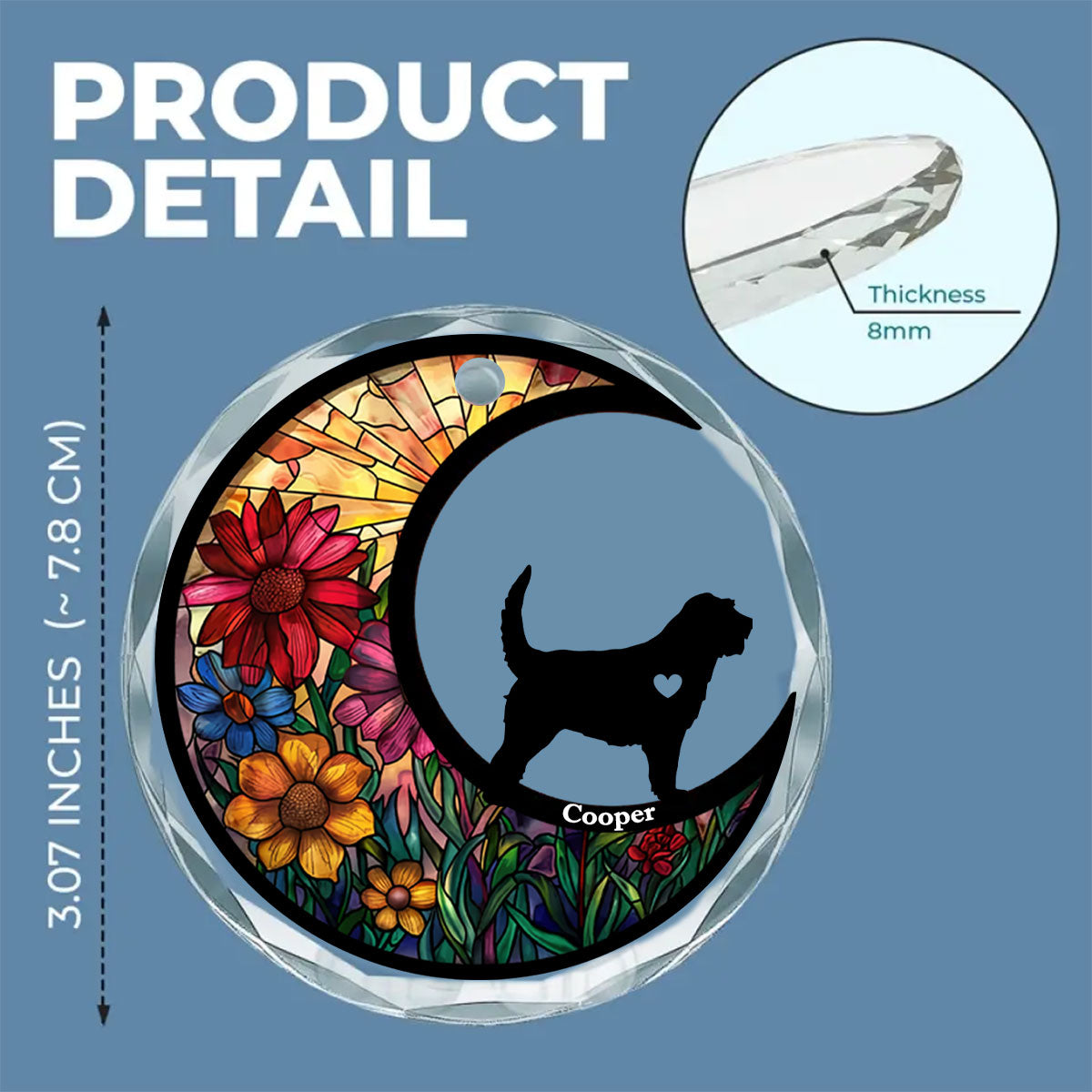 Do Not Cry Because It Is Over - Personalized Custom Glass Ornament