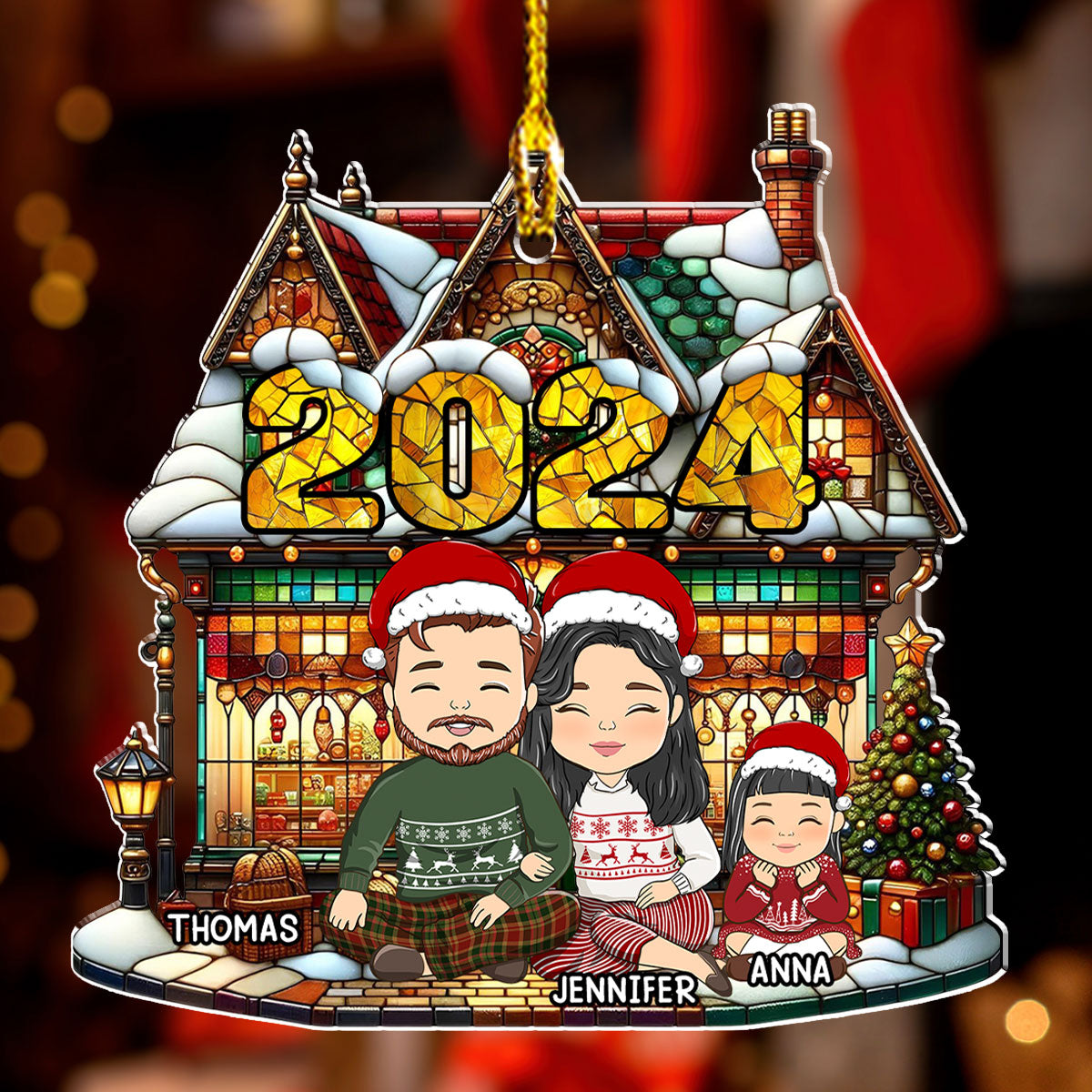 Warm Family - Personalized Custom Acrylic Ornament