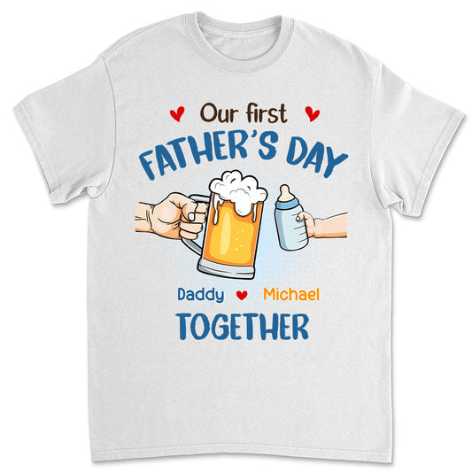 Our First Father Day Cheer - Personalized Custom Shirt