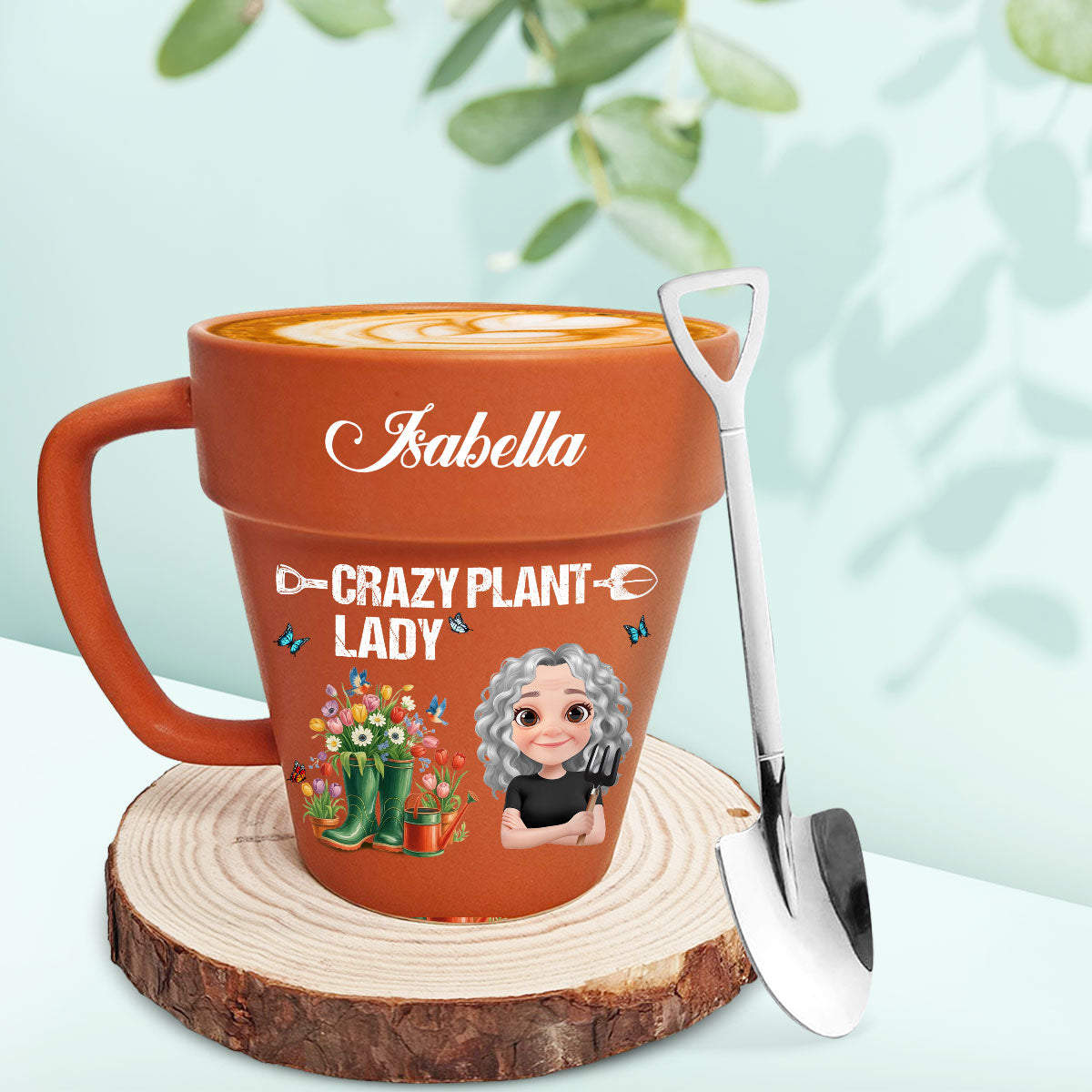 Crazy Plant Lady - Personalized Custom Plant Pot Mug