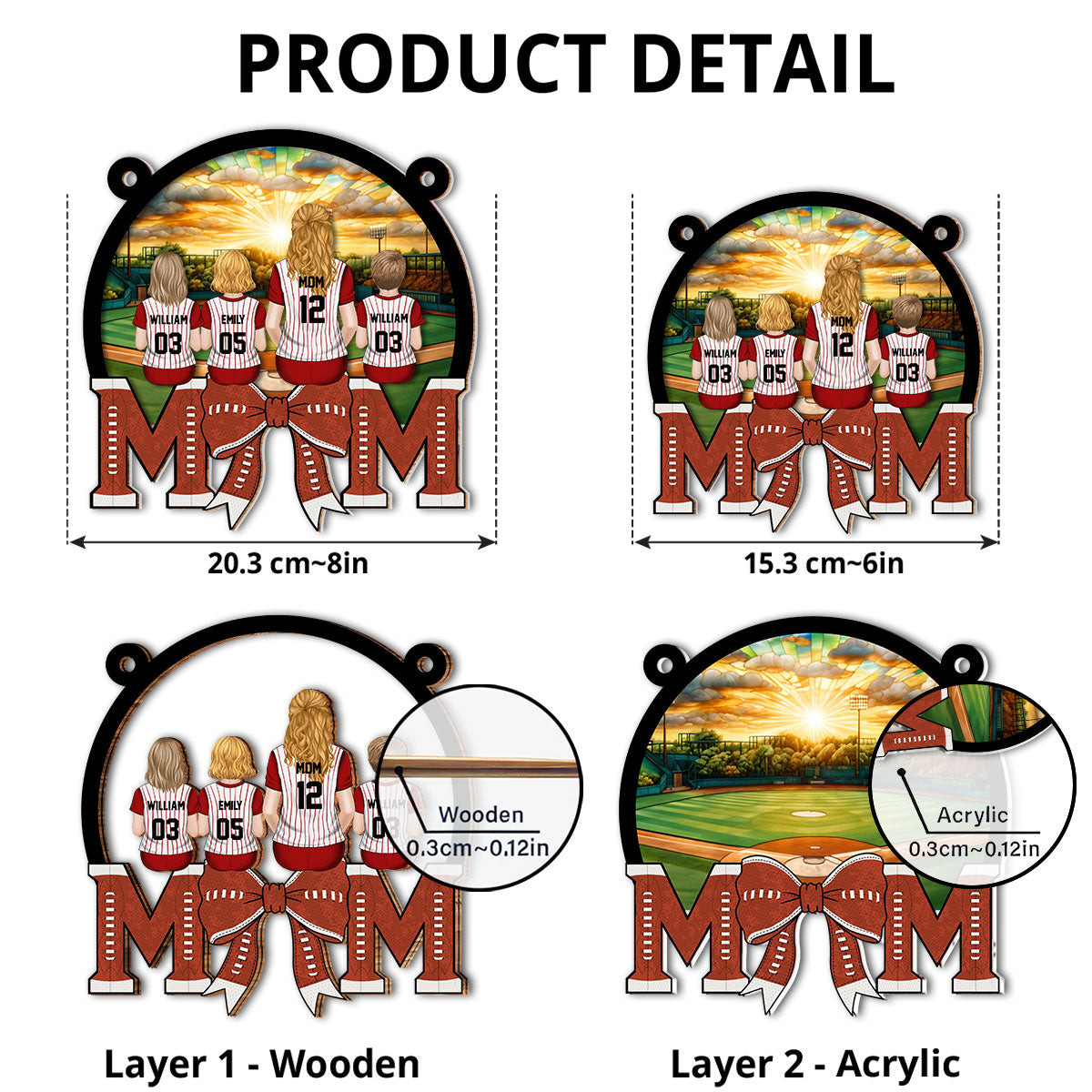 Best Mom Dream Team - Personalized Custom Suncatcher