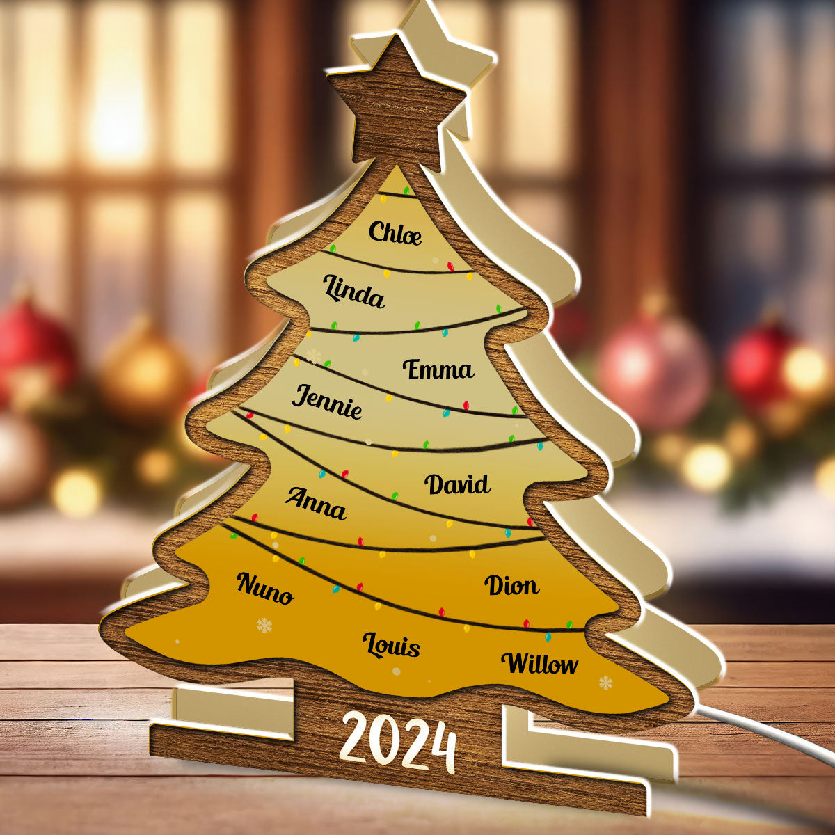 Wish You A Wonderful Christmas - Personalized Custom Light Box