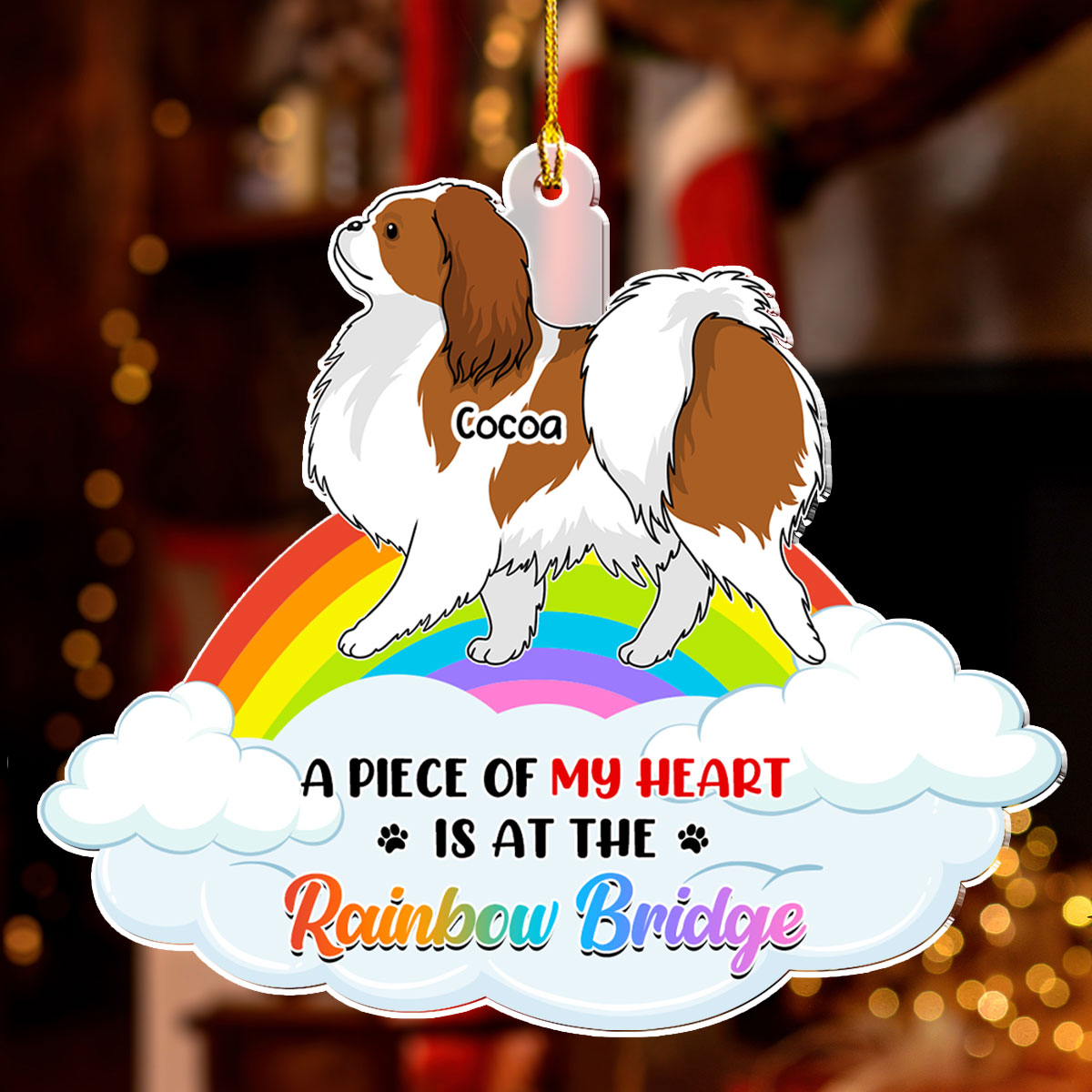 Piece Of Dog Mom - Personalized Custom Acrylic Ornament