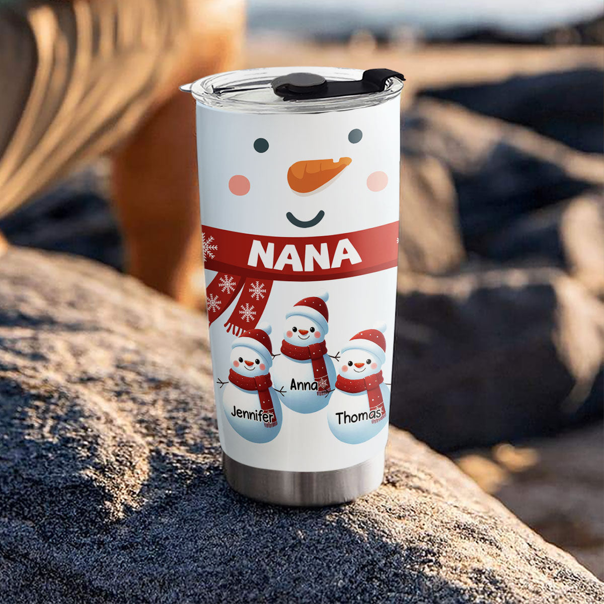 Snowman Grandma - Personalized Custom Tumbler
