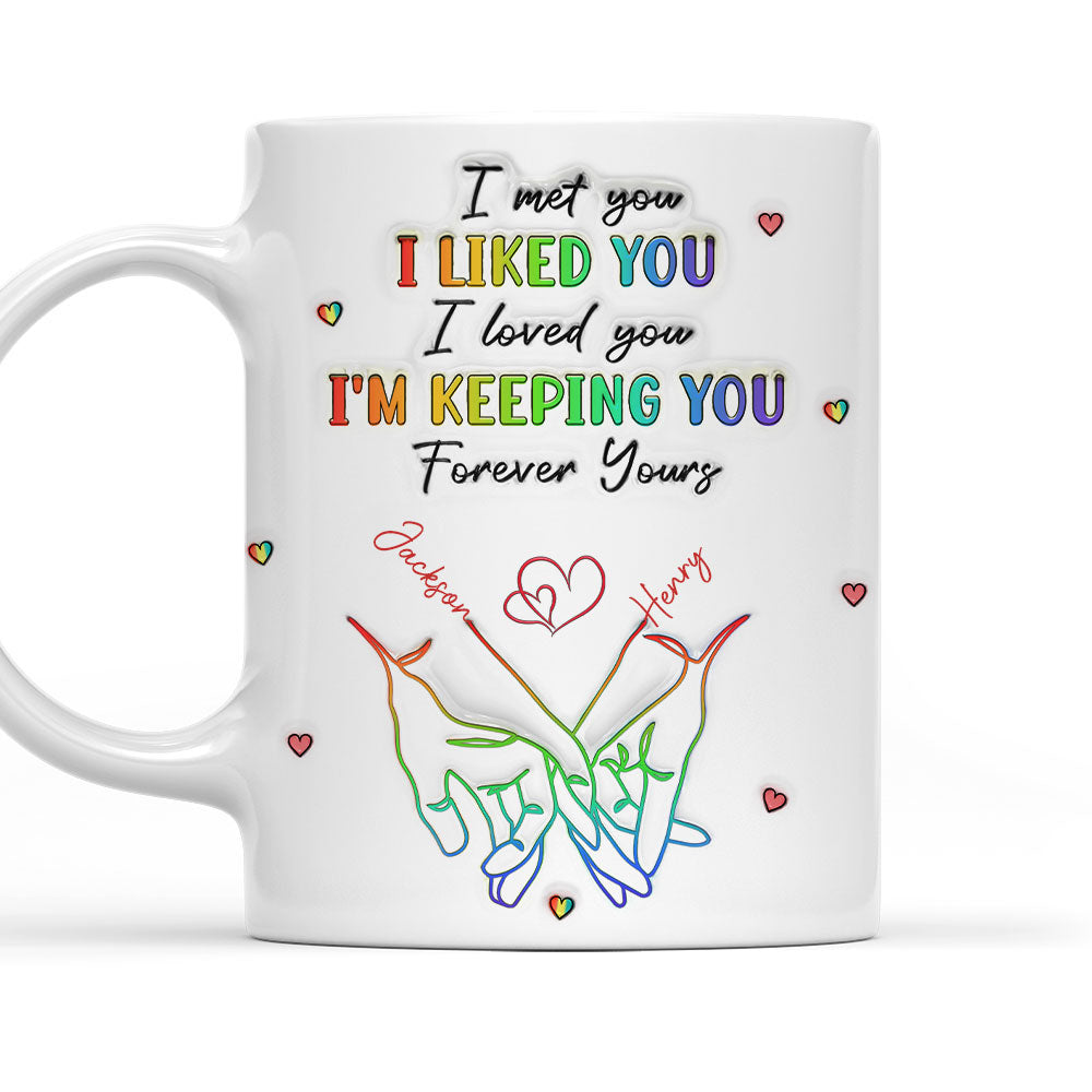 Love Knows No Gender - Personalized Custom 3D Inflated Effect Mug - Gift For Husband Wife, Anniversary, LGBTQ+