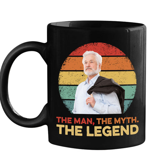 Man, Myth and Legend - Personalized Custom BLACK Coffee Mug