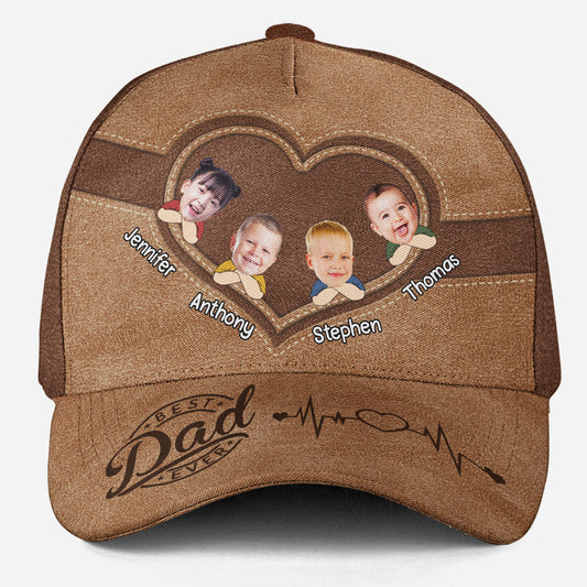 Custom Photo Best Papa Ever  - Personalized Classic Cap