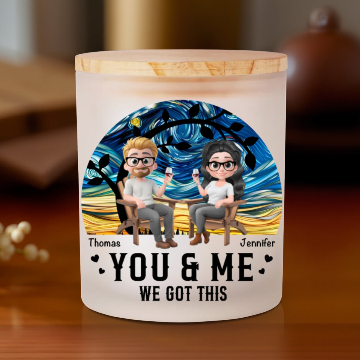 We Got This - Personalized Custom Glass Jar With LED Candle