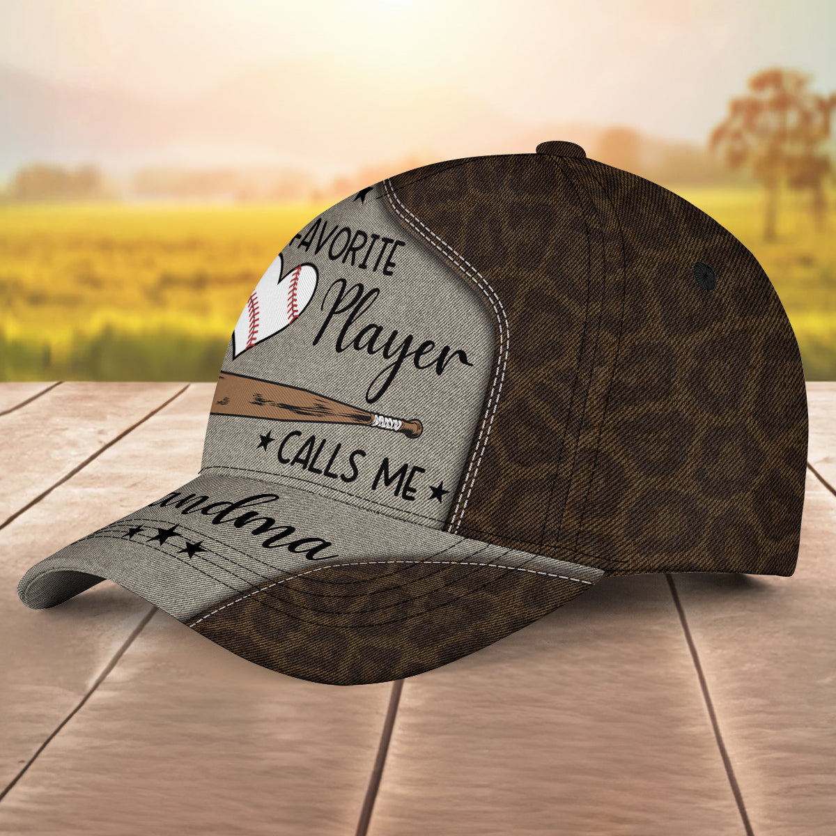 He Scores And Grandma Goes Wild - Personalized Custom Classic Cap