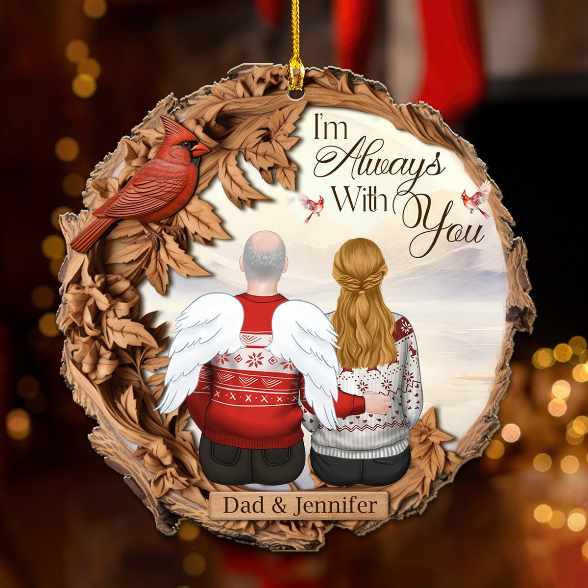 I'm Always With You - Personalized Custom Wood Ornament