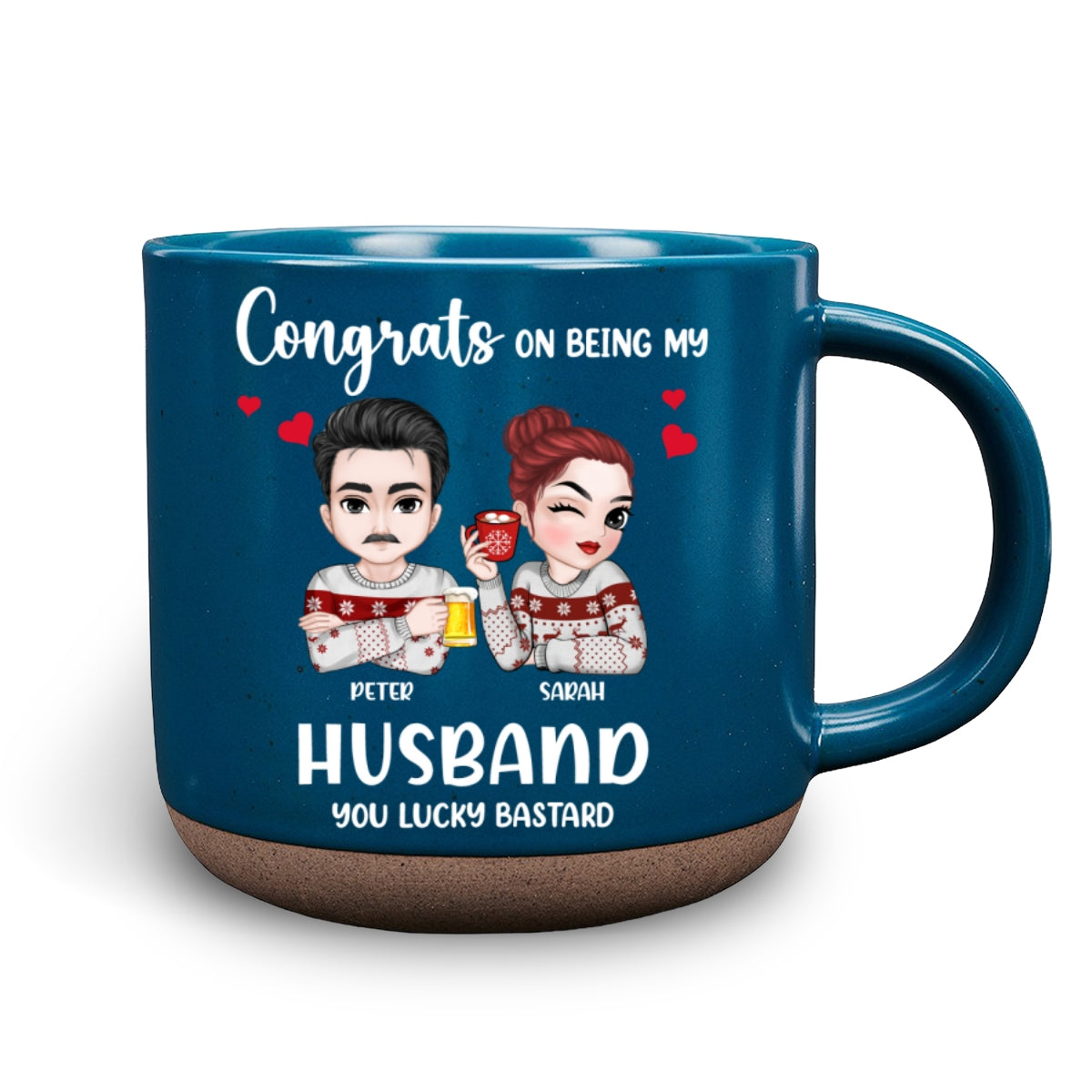 Congrats On Being My Husband - Personalized Custom Pottery Mug
