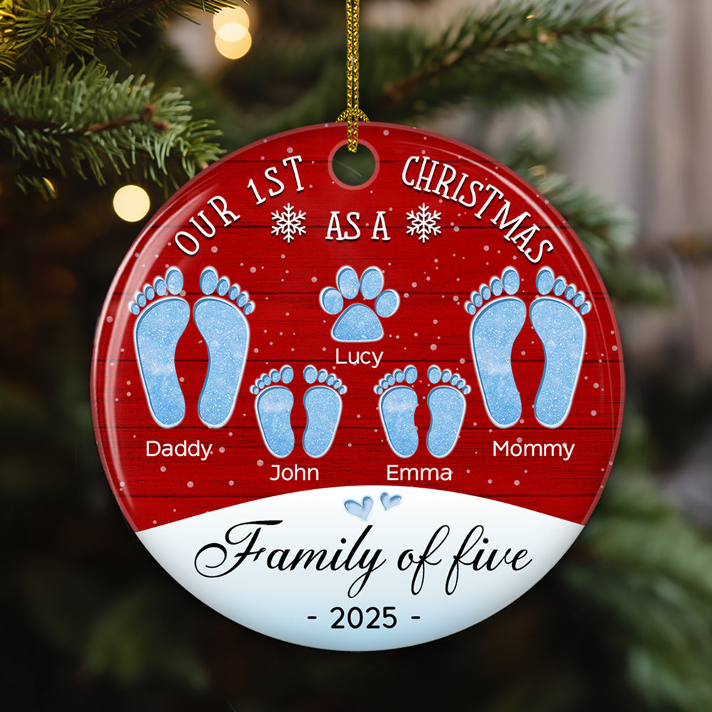 Our First Christmas - Personalized Custom Ceramic Ornament