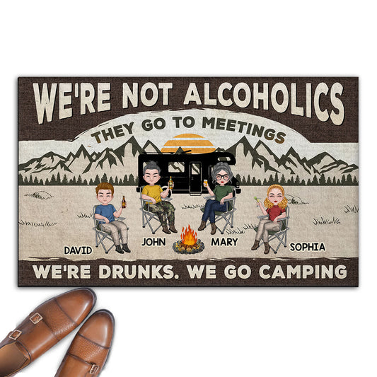 We Are Not Alcoholics - Personalized Custom Doormat