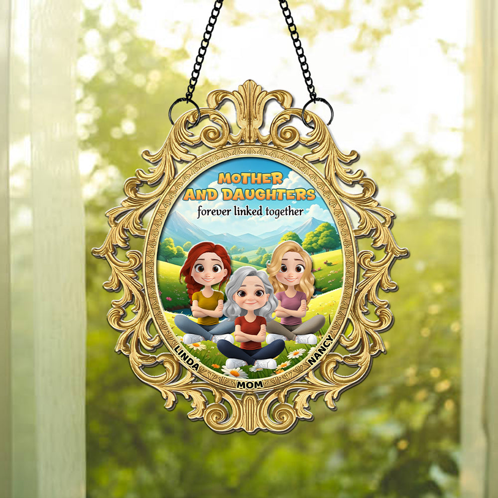 The Love Between Mother And Daughter Forever - Personalized Custom Suncatcher