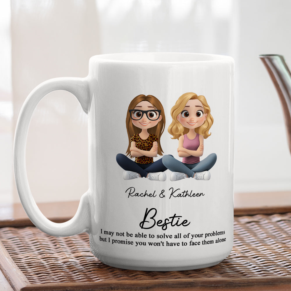 Friendship Forever Keepsake Cartoonize - Personalized Custom Coffee Mug