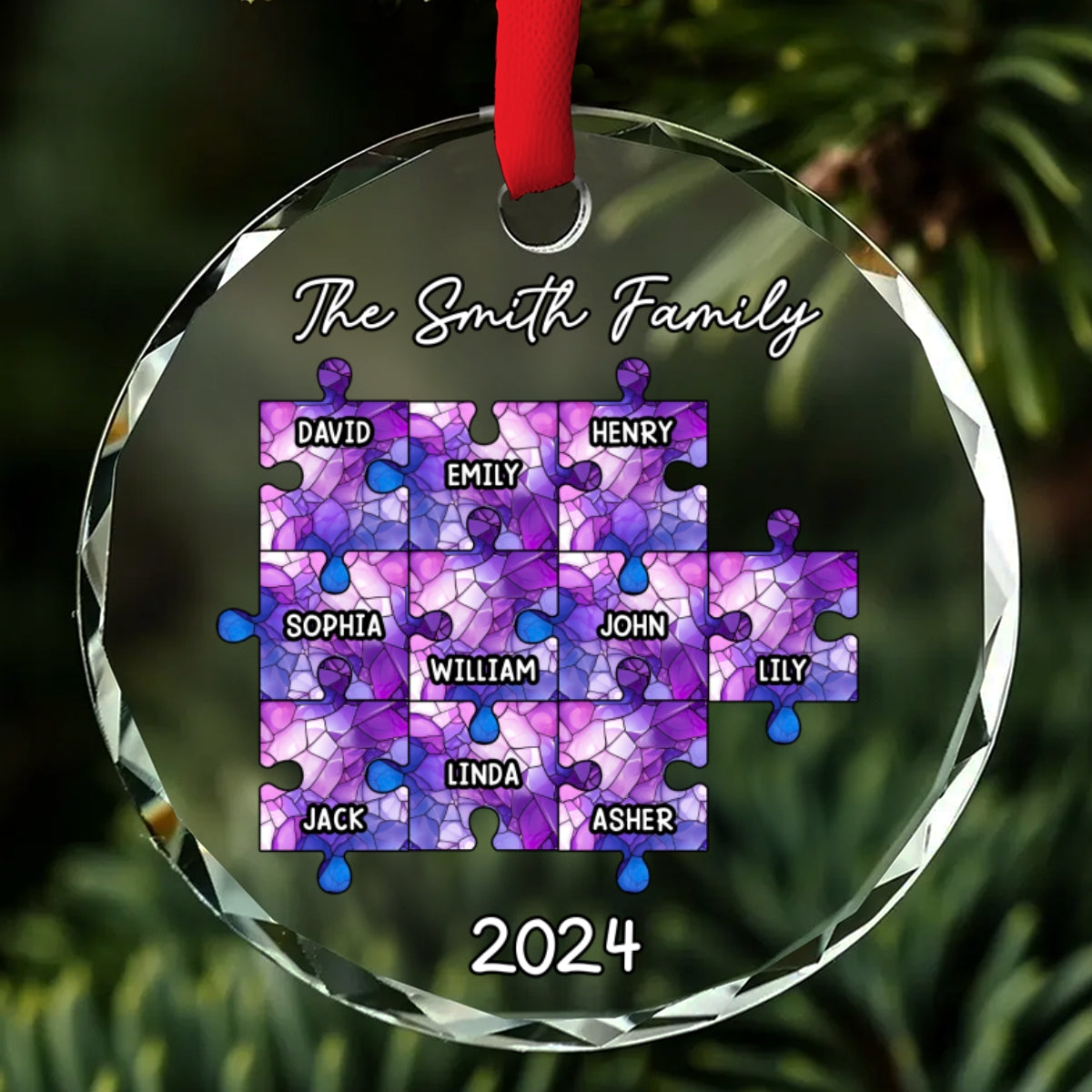 The Bond Never Broken - Personalized Custom Glass Ornament