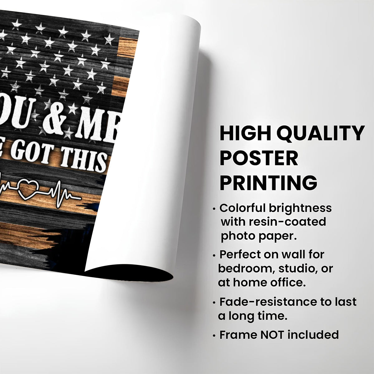 Hero Couple Kissing  - Personalized Custom Poster