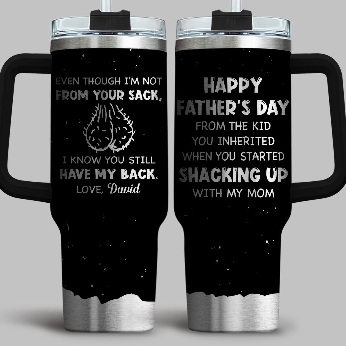 From Your Sack - Personalized Custom Engraved 40oz Tumbler With Handle