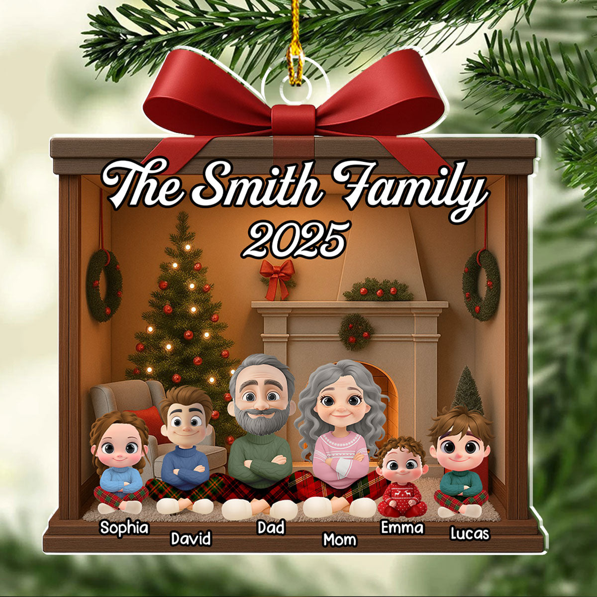 Family Is Everything 2025 - Personalized Custom Acrylic Ornament