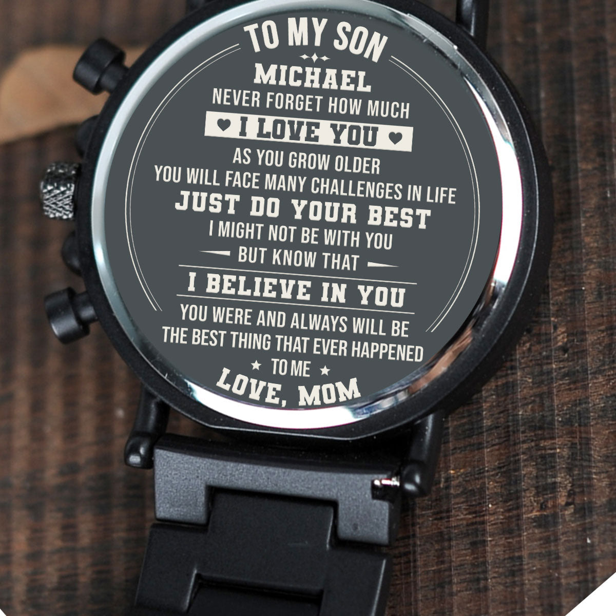 Just Do Your Best - Personalized Engraved Wooden Watches GQ026