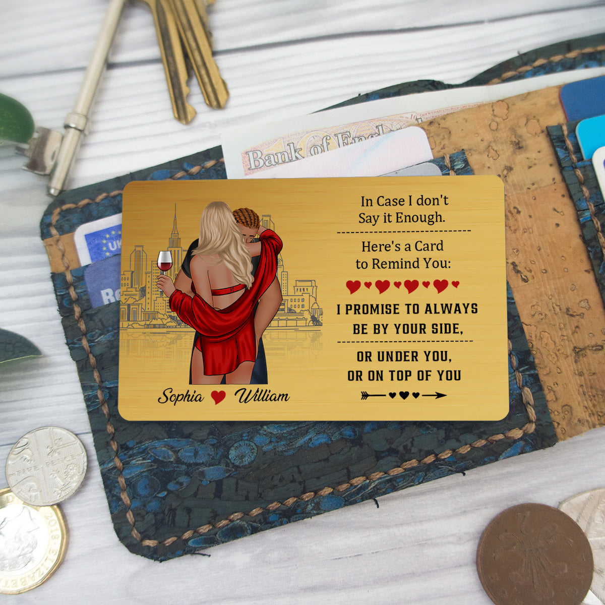 I Love You For Who You Are - Personalized Custom Wallet Card