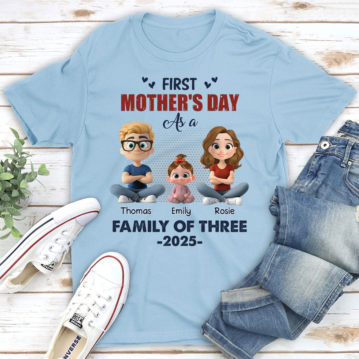 First Mother Day As A Family - Personalized Custom Shirt