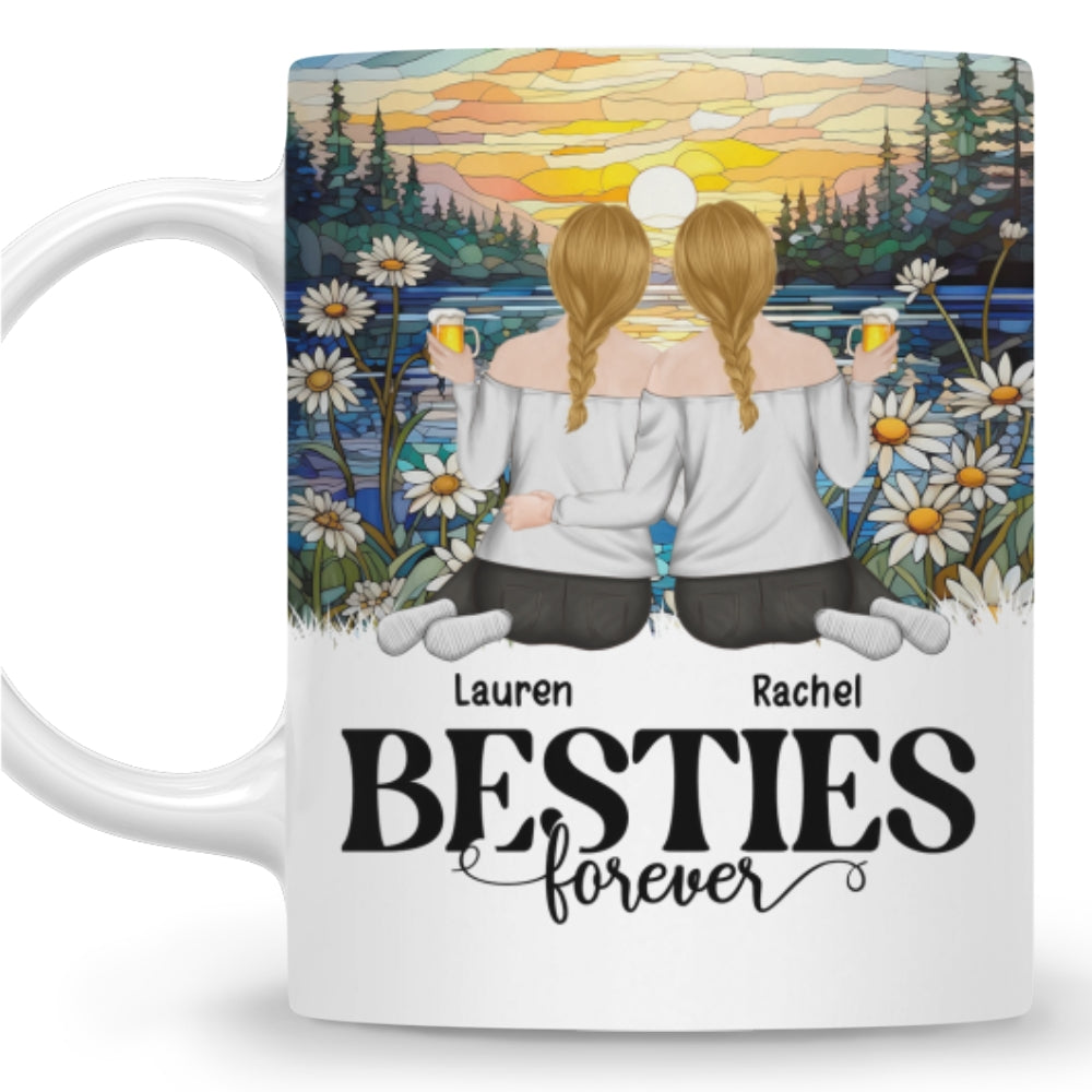 Sisters Forever - Personalized Custom Coffee Mug