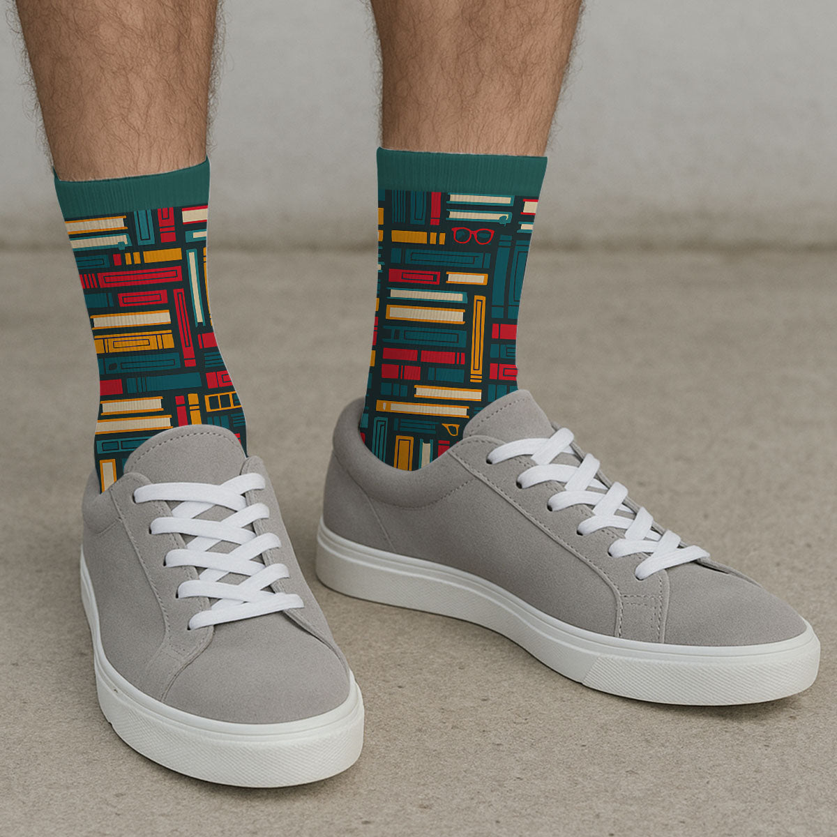 Love Books And Dog - Personalized Custom Crew Socks