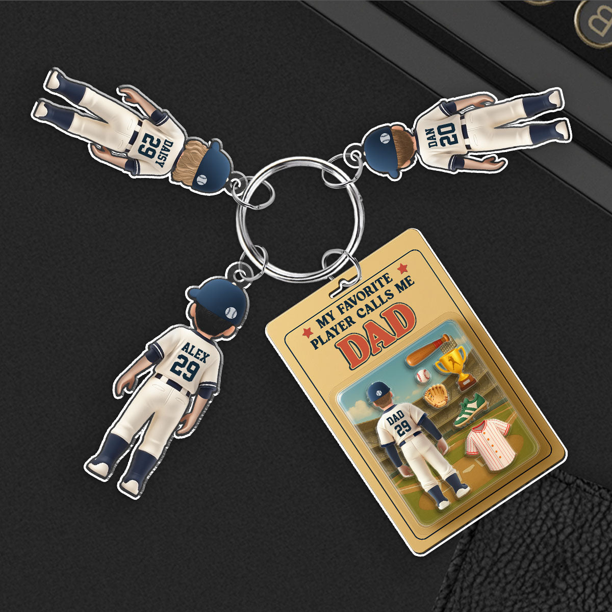 My Favorite Player Calls Me Dad - Personalized Acrylic Tag Keychain