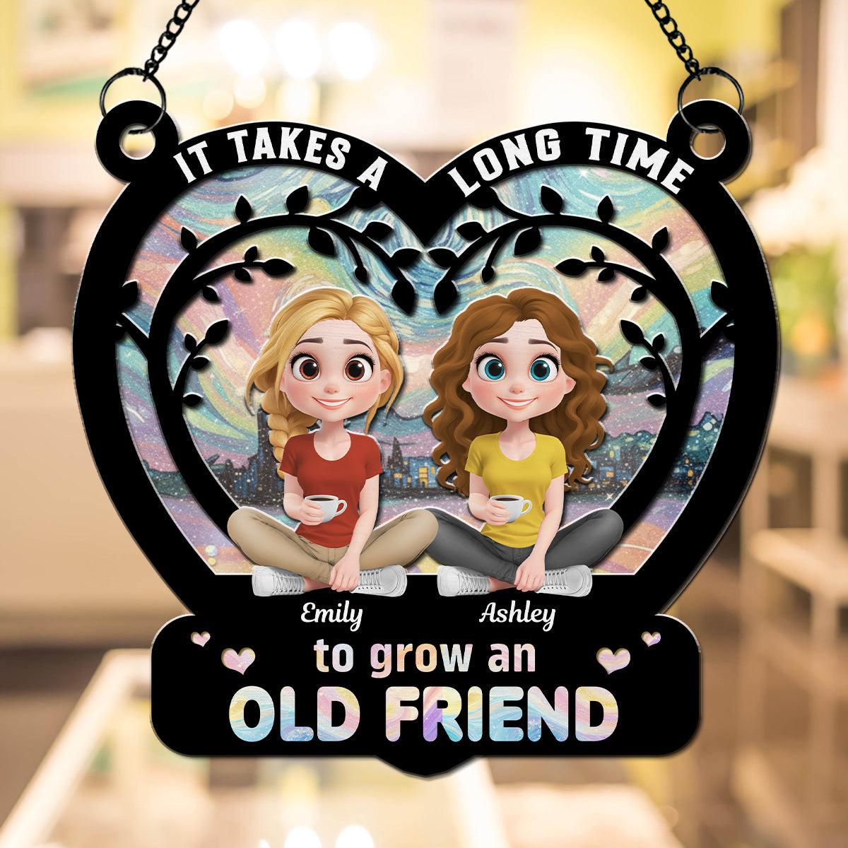 It Takes A Long Time To Grow An Old Friend - Personalized Custom Suncatcher