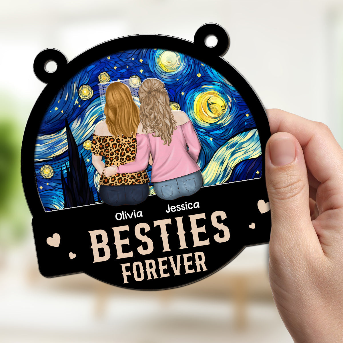 Besties Forever - Personalized Custom Suncatcher